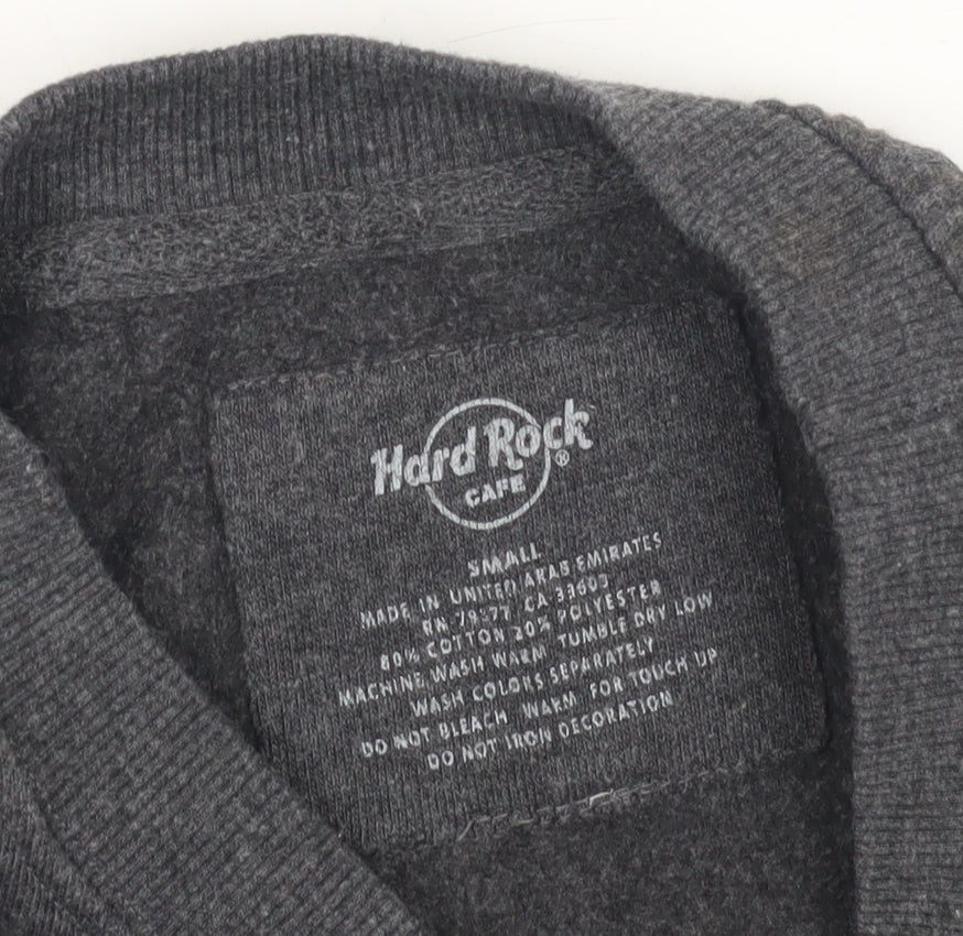 Unisex Adults UK Size S Hard Rock Cafe Grey Pullover Sweatshirt