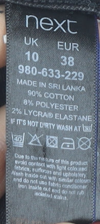 Next Women's Black Skinny Embroidered Jeans Size 10