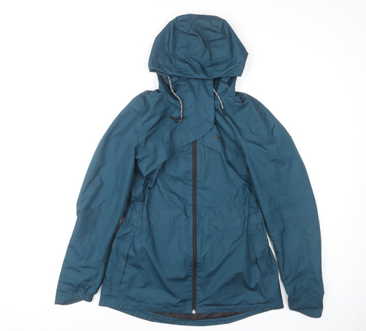 Womens UK Size S DECATHLON Blue Windbreaker Coat