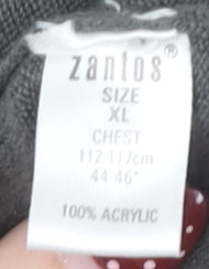 Zantos Men's Grey XL Acrylic Pullover Jumper