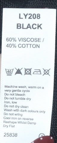 Heather Valley Women's Black Open Shrug Cardigan Size 16