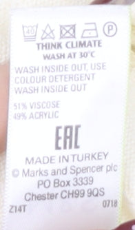Womens UK Size 12 Marks and Spencer Ivory Pullover Jumper