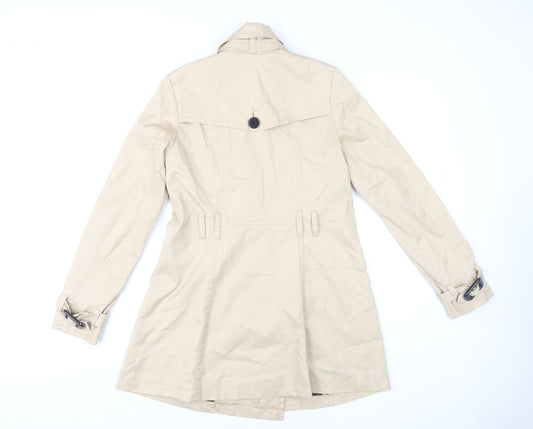 Womens UK Size 12 H&M Beige Trench Coat