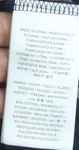 GANT Men's Blue Long Sleeve Polo, Size L