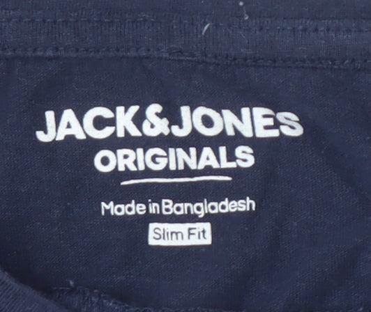 Mens UK Size S JACK & JONES Blue T-Shirt