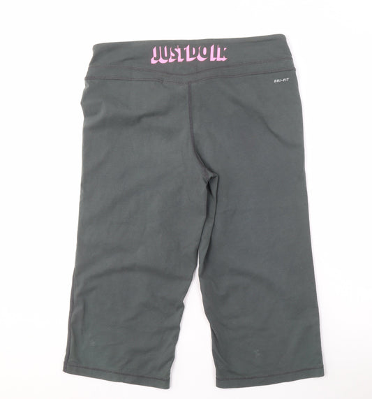 Nike Women's Black Cropped Trousers L for Gym & Training