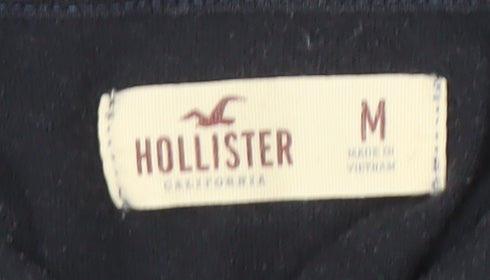 Womens UK Size M Hollister Black Button-Up