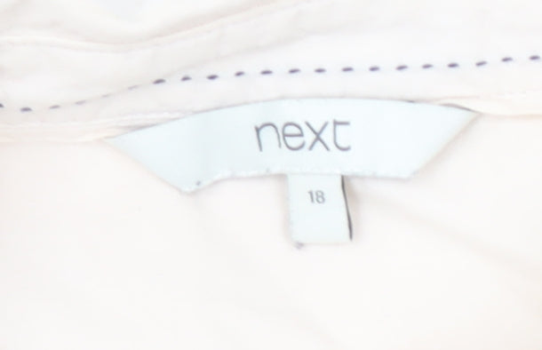 Womens UK Size 18 NEXT Beige Button-Up