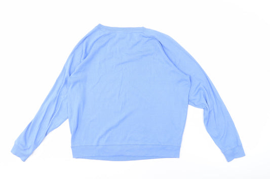 Hush Women's Blue Long Sleeve Top, Size S, Casual Elegance