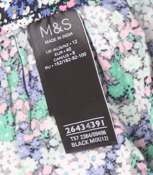Marks and Spencer Women's Multicoloured Floral Shorts Size 12