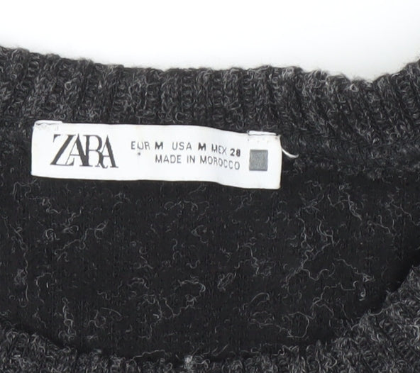 Womens UK Size M Zara Grey Pullover Jumper