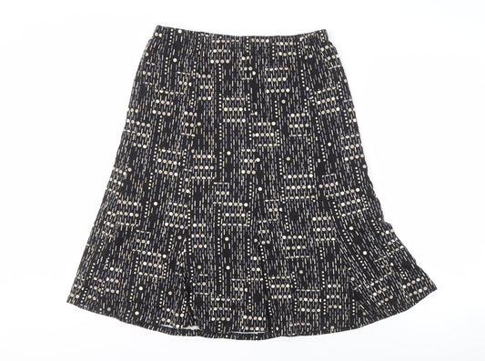 David Nieper Women’s Black Geometric Skirt Size 16