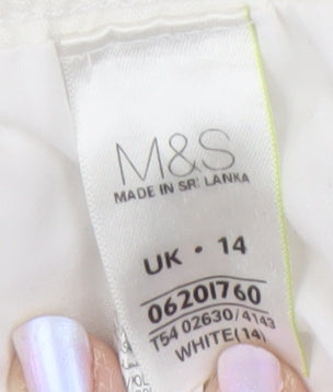 Marks and Spencer Women's White Pencil Skirt Size 14