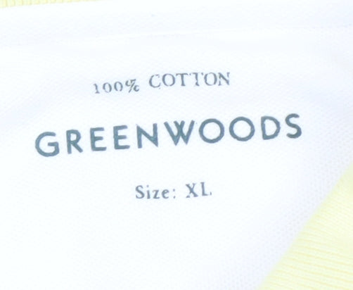 Greenwoods Yellow Men's XL Cotton Polo Shirt