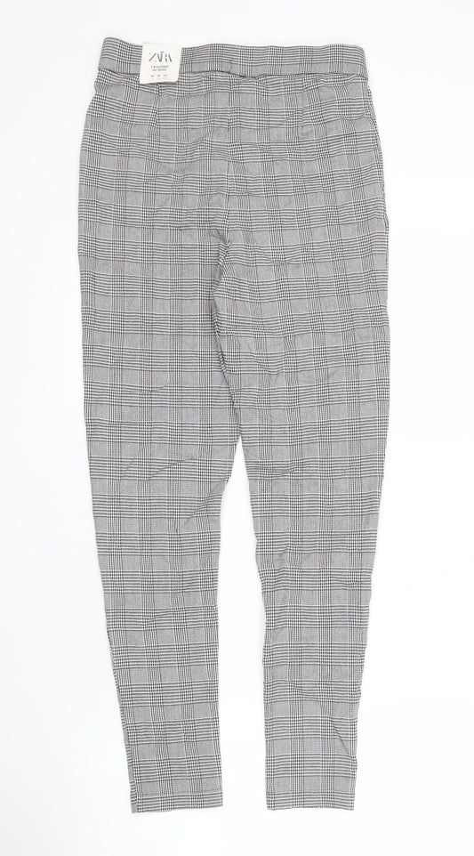 Womens UK Size M Zara Regular Fit Casual Workwear Grey Trousers