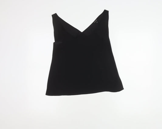 Womens UK Size 10 River Island Black Wrap Tank