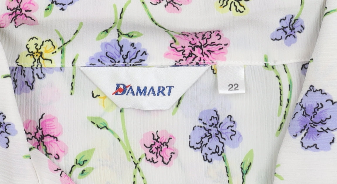 Damart Women's Multicoloured Floral Blouse Size 22