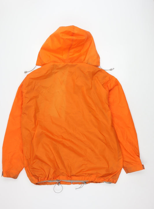 B&C Orange Unisex XL Hooded Windbreaker Jacket