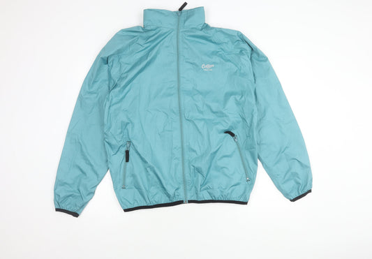 Additional front view of Cotton Traders unisex blue windbreaker jacket l