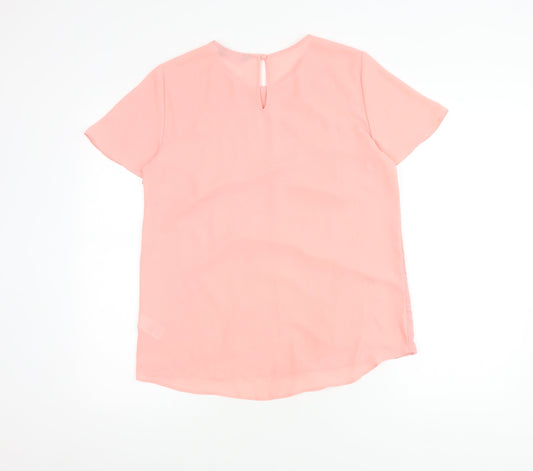 Womens UK Size 12 Dorothy Perkins Pink Basic Blouse