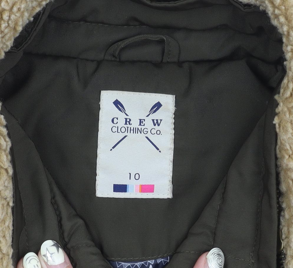 Crew Clothing Co. Women's Green Jacket Size 10, Padded