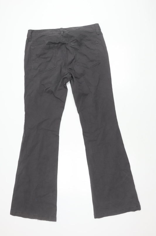 Loft Women's Grey Straight Trousers, Size 8, Casual