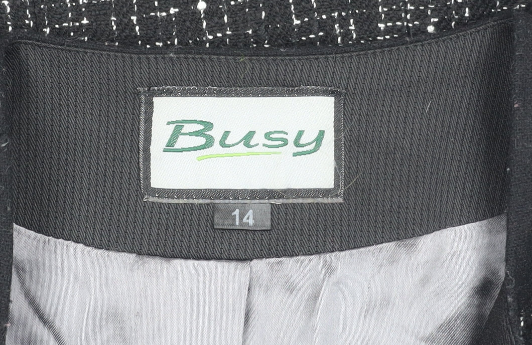 Womens UK Size 14 Busy Regular Black Suit Jacket