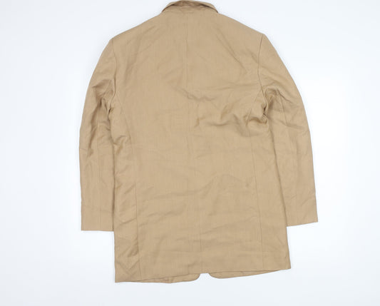 ASOS Women Beige Blazer Size 4 Two-Button