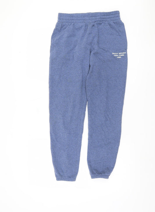 Womens UK Size S DKNY Regular Fit Jogger Blue Trousers