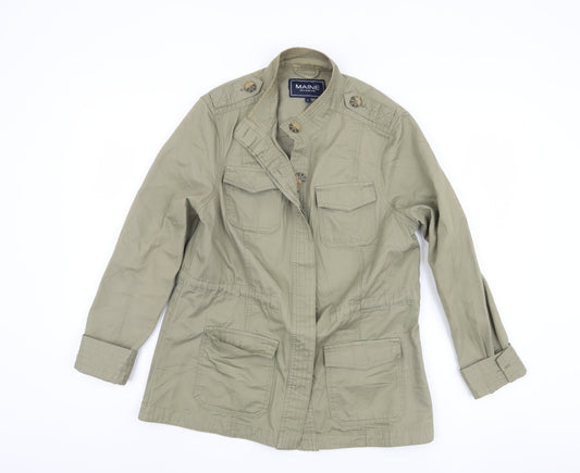 Additional front view of Maine New England Women's Green Military Jacket, size 12