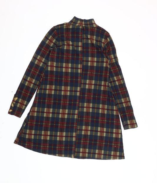 Pull & Bear Women's Multicolour Plaid Dress S
