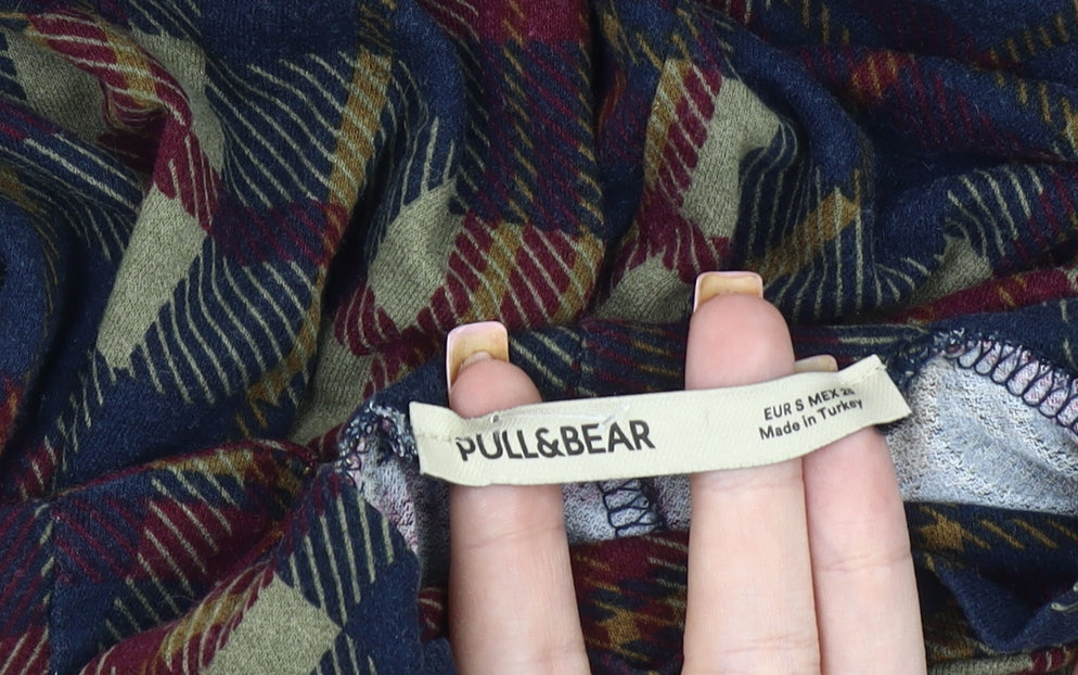 Pull & Bear Women's Multicolour Plaid Dress S