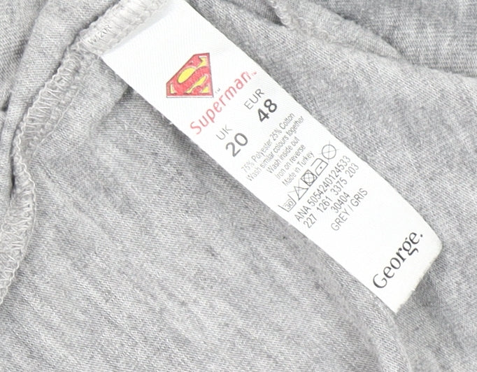 George Women’s Grey Superman T-Shirt Size 20 Casual