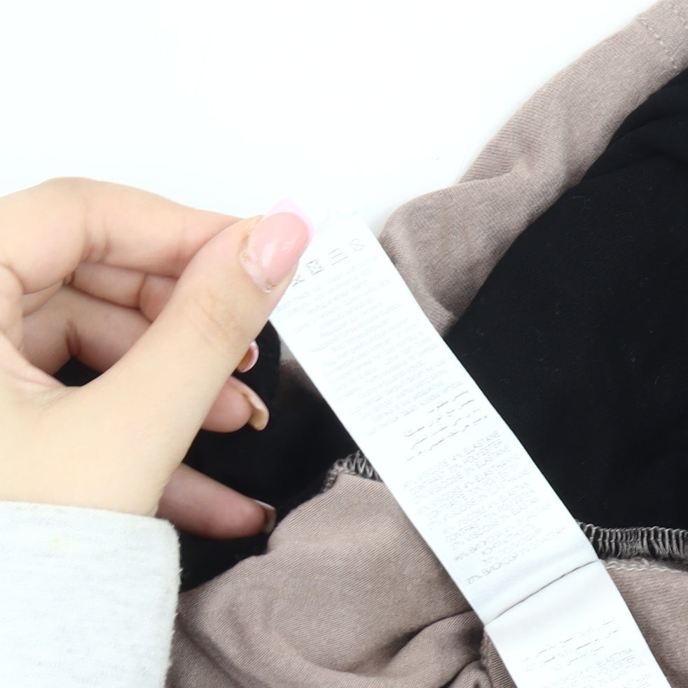 New Look Women's Colourblock Raglan Top, Beige/Black, Size 6