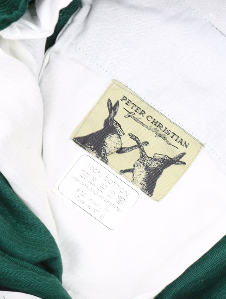 Peter Christian Green Corduroy Men's Trousers Size 50