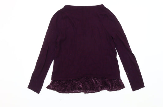 Womens UK Size 12 White Stuff Purple Pullover Jumper