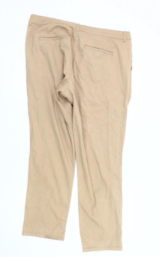 Monsoon Women’s Beige Straight Trousers, Size 18