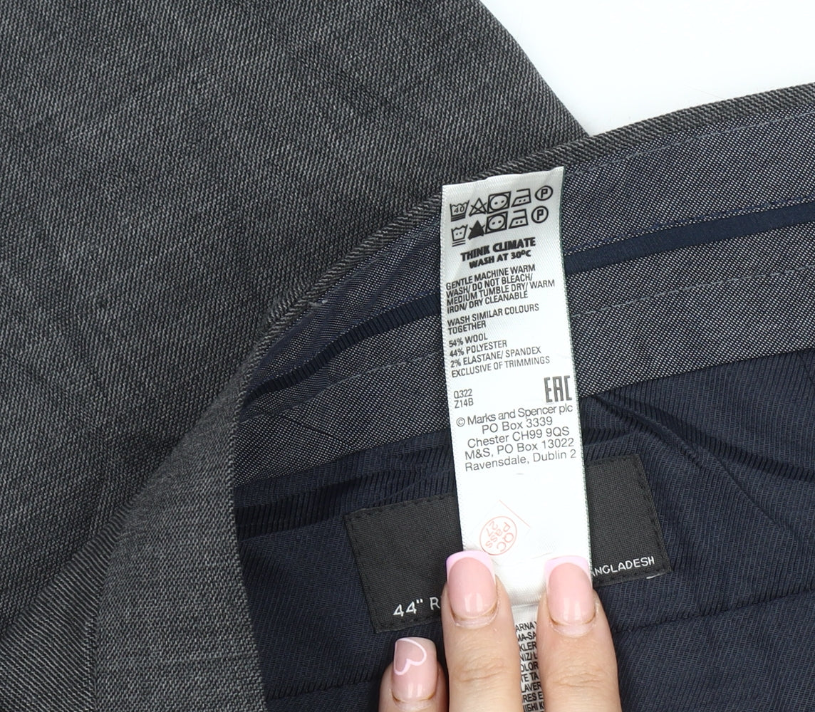 Marks and Spencer Men’s Grey Dress Pants, 44 REG