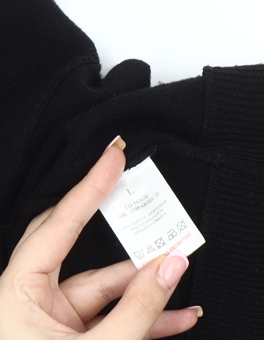 Brave Soul Men's Black L Pullover Jumper Crew Neck