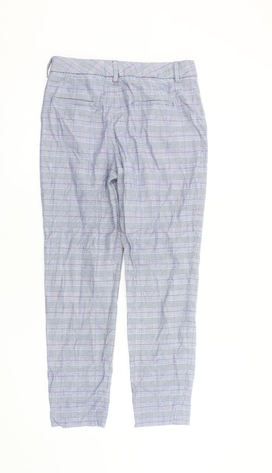 Massimo Dutti Men's Blue Plaid Trousers M