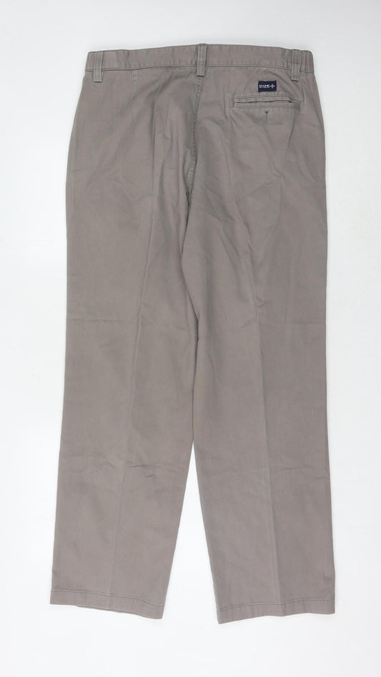 Maine New England Men's Beige Chino Trousers, Size L