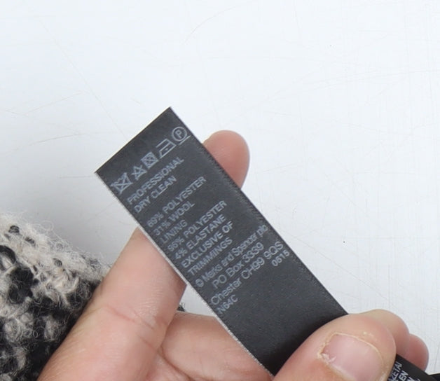 Autograph Women's Black Checked Cape Size 14