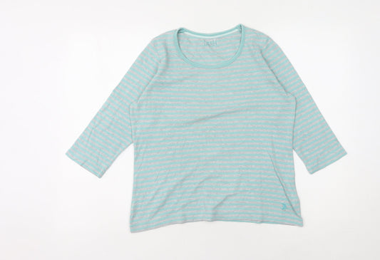 Womens UK Size 12 DASH Blue Basic T-Shirt