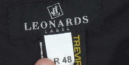Leonards Label Men's Black Trousers R 48