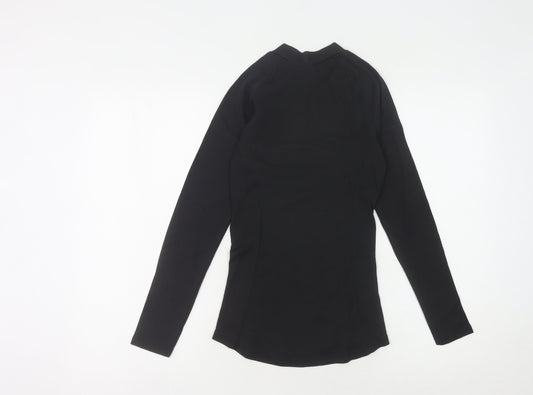Decathlon Women's Slim Fit Black Long Sleeve Top XS