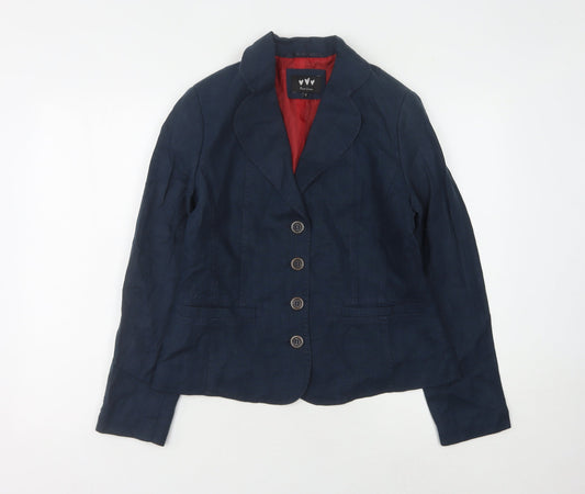 Womens UK Size 12 Marks and Spencer Regular Blue Blazer