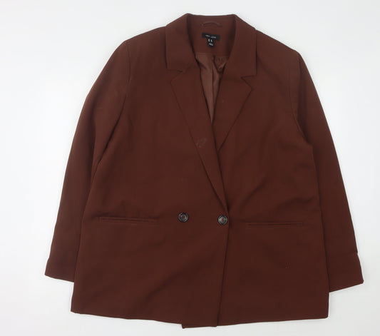 New Look Women's Brown Blazer UK 18 Double-Breasted
