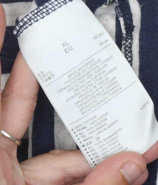 Gap Women’s Black White Striped T-Shirt XL