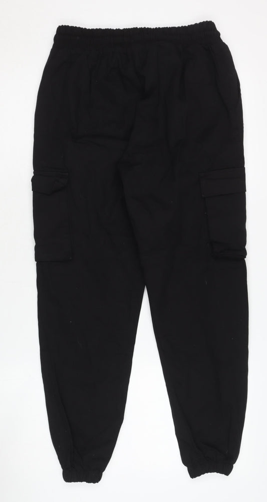 boohooMAN Men's Black Cargo Trousers M Casual