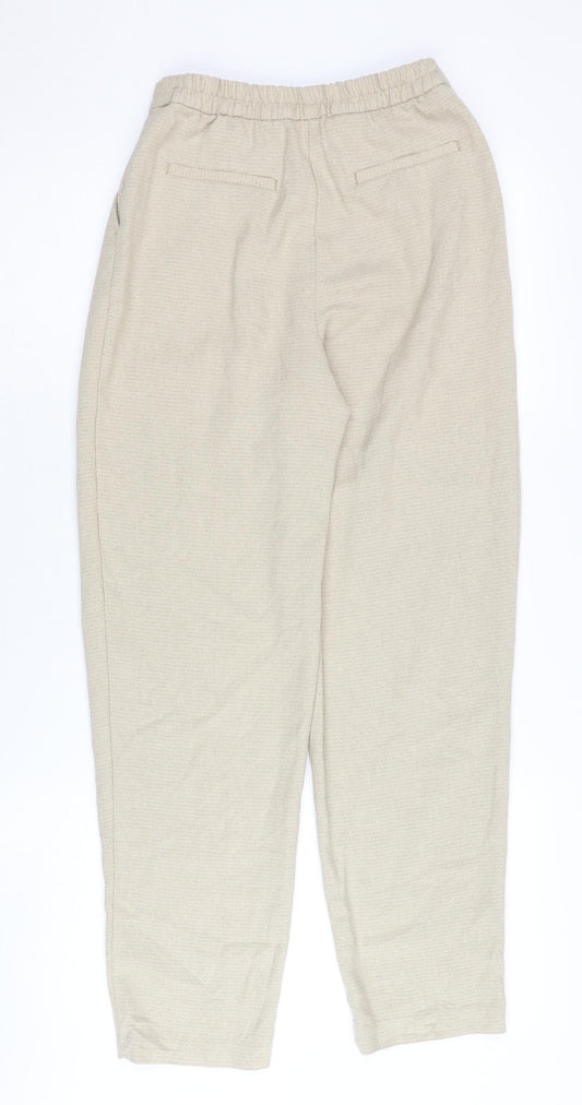 Womens UK Size 4 Monki Regular Fit Casual Beige Trousers